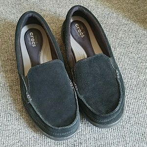Suede slip on loafers